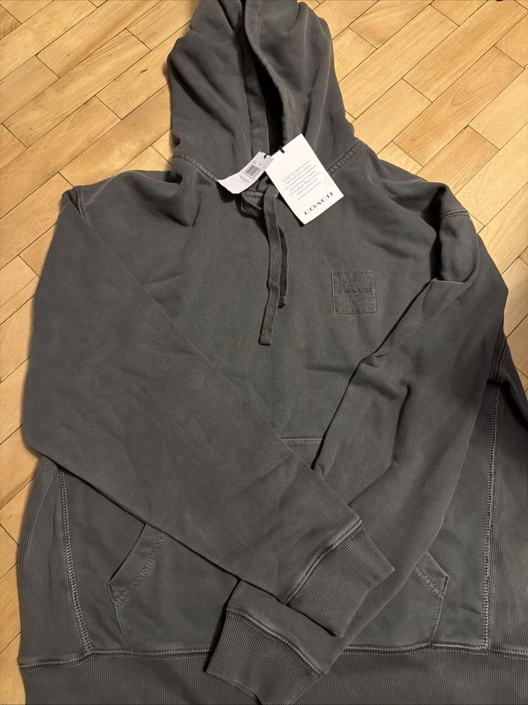 Immagine di Coach Men’s Hoodie Organic Cotton Smoke Grey Medium £250 BNWT 1