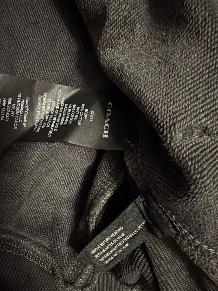 Immagine di Coach Men’s Hoodie Organic Cotton Smoke Grey Medium £250 BNWT 4