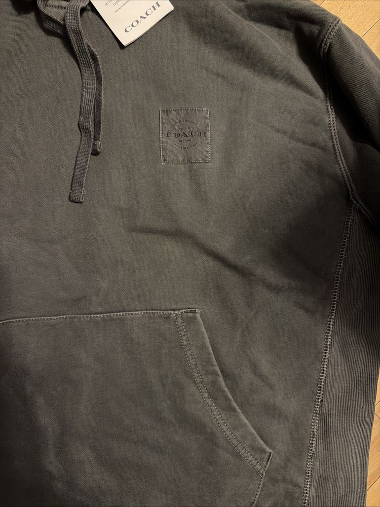 Immagine di Coach Men’s Hoodie Organic Cotton Smoke Grey Medium £250 BNWT 3