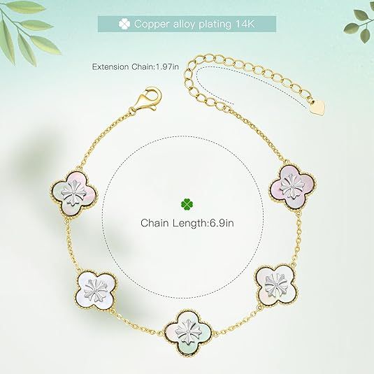 Gold-Tone Bracelet With Flower-Shaped Charms image 4