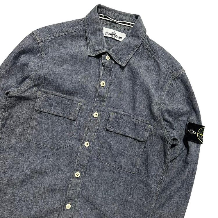 Stone Island Denim Double Pocket Shirt image 3