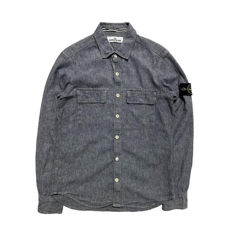 Stone Island Denim Double Pocket Shirt image 1