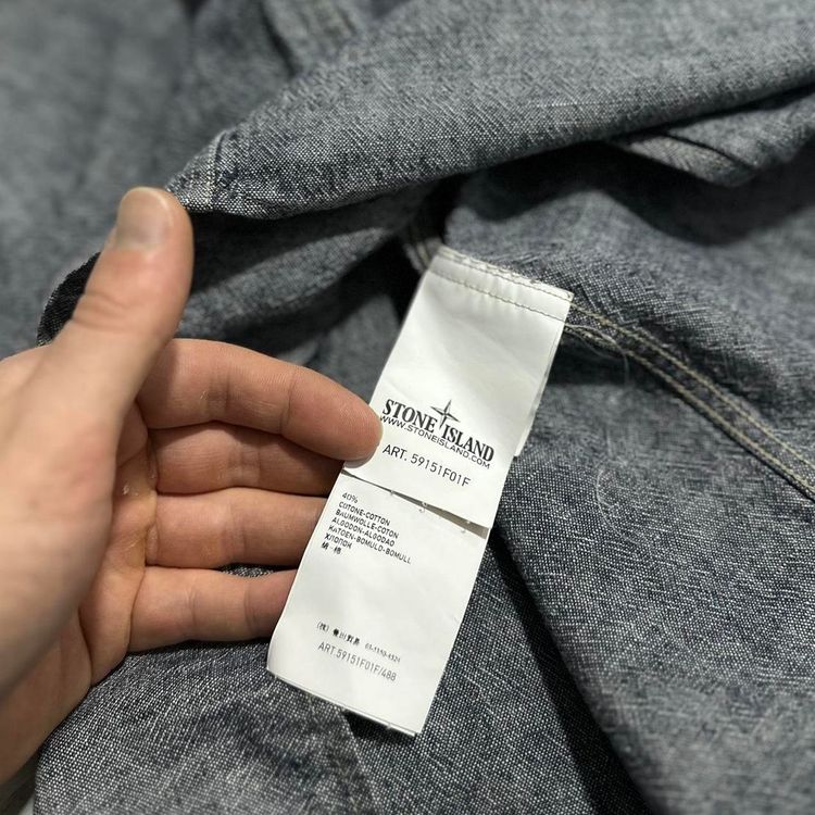 Stone Island Denim Double Pocket Shirt image 2