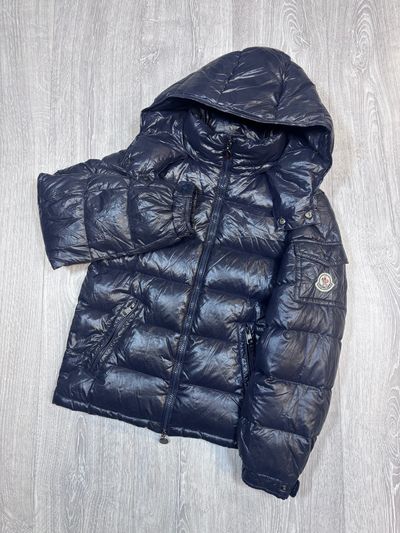 Moncler Black Puffer Jacket With Hood 11YEARS