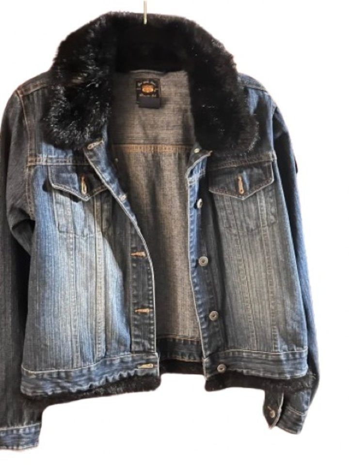 Sean John Denim Jacket With Faux Fur Collar image 1