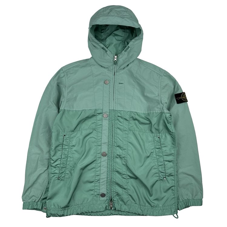 Stone Island 2024 Seagreen Polyester Tela David Light TC Jacket - Large