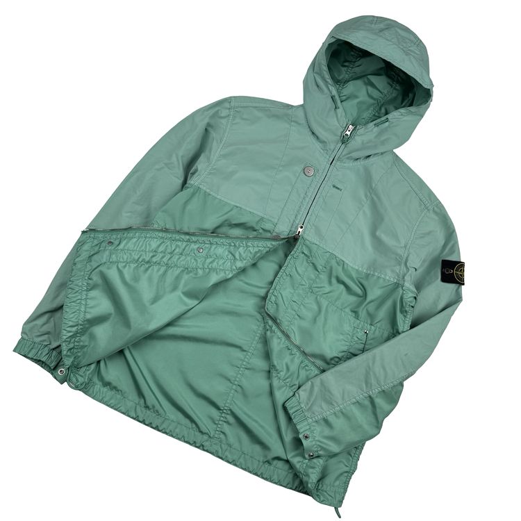 Stone Island 2024 Seagreen Polyester Tela David Light TC Jacket - Large 11