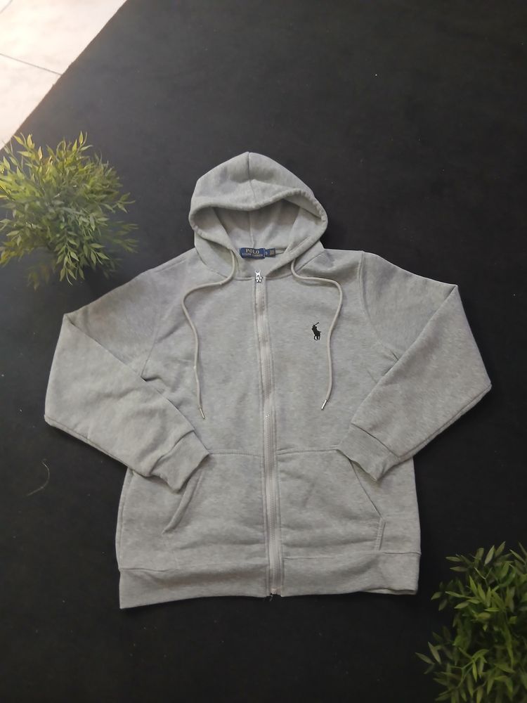 Polo Ralph Lauren Grey Zip-Up Hoodie