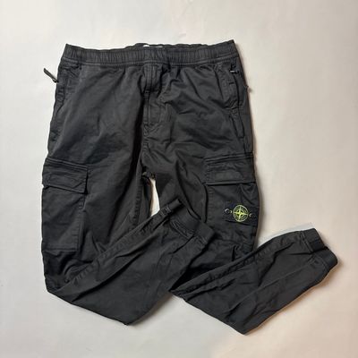 Stone Island Black RE-T Cargo Trousers - W36