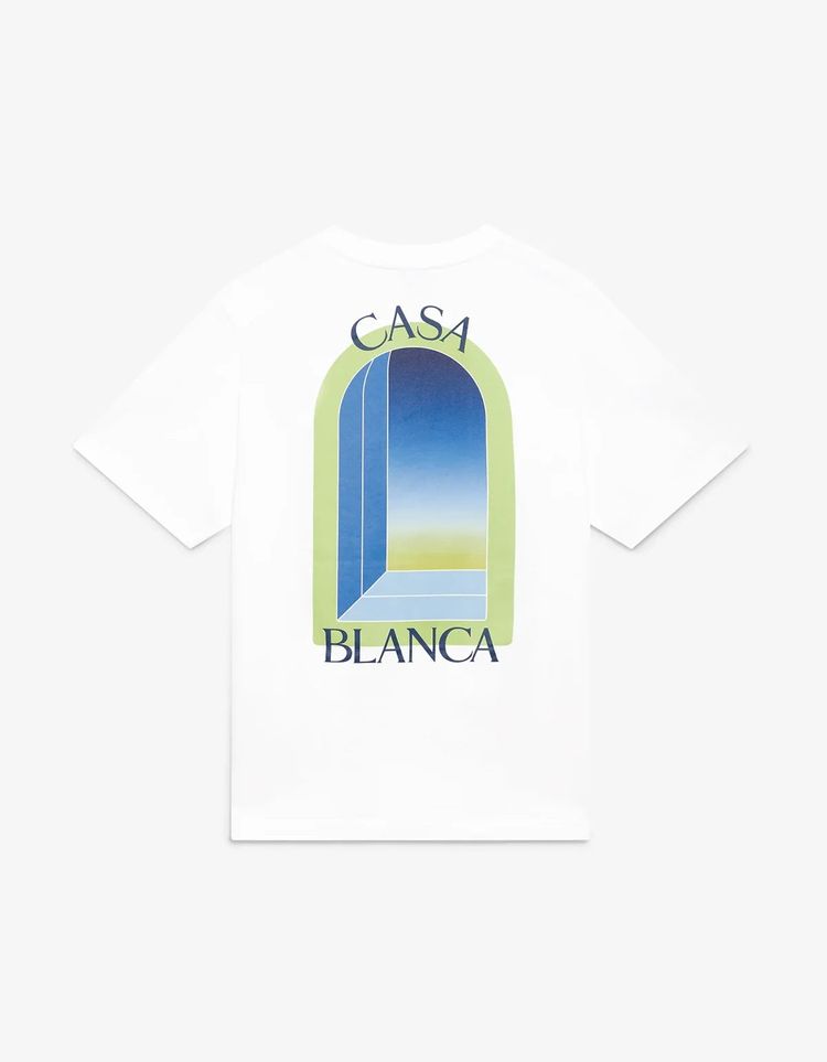 Casablanca Casablanca White & Lime Arches Short Sleeve T‑Shirt product image