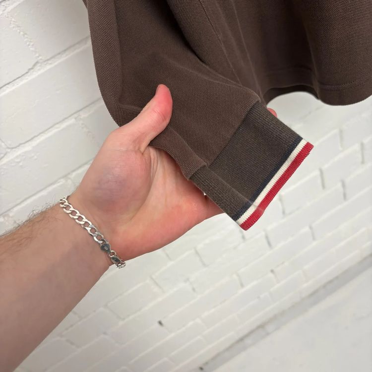 Moncler Brown Longsleeve Polo Shirt image 4