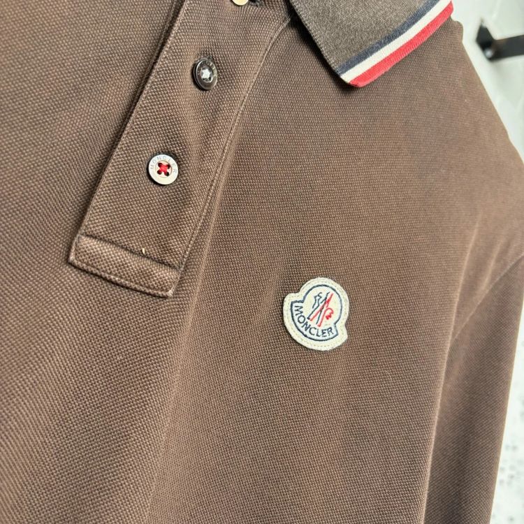Moncler Brown Longsleeve Polo Shirt image 3