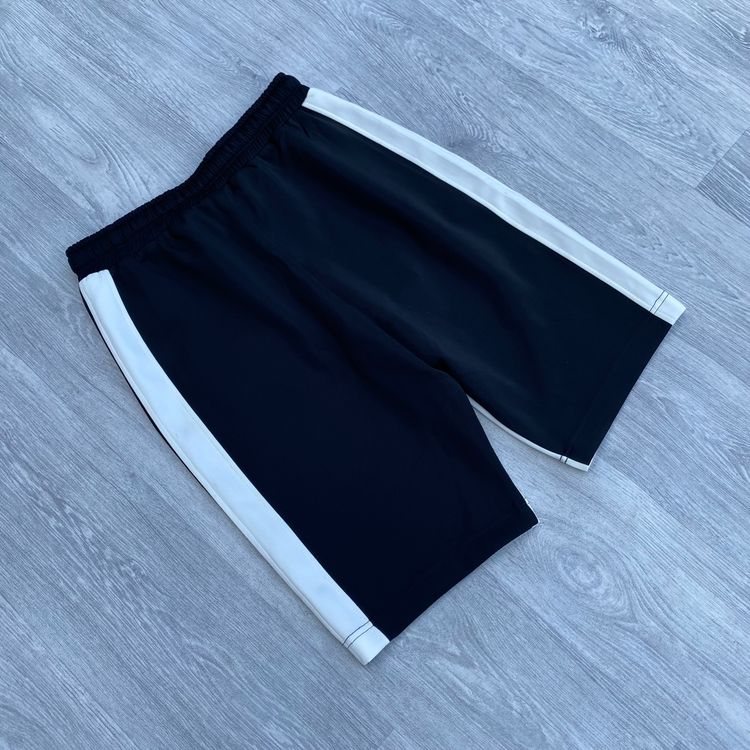 NVLTY Panelled Track Shorts - Black/White 3
