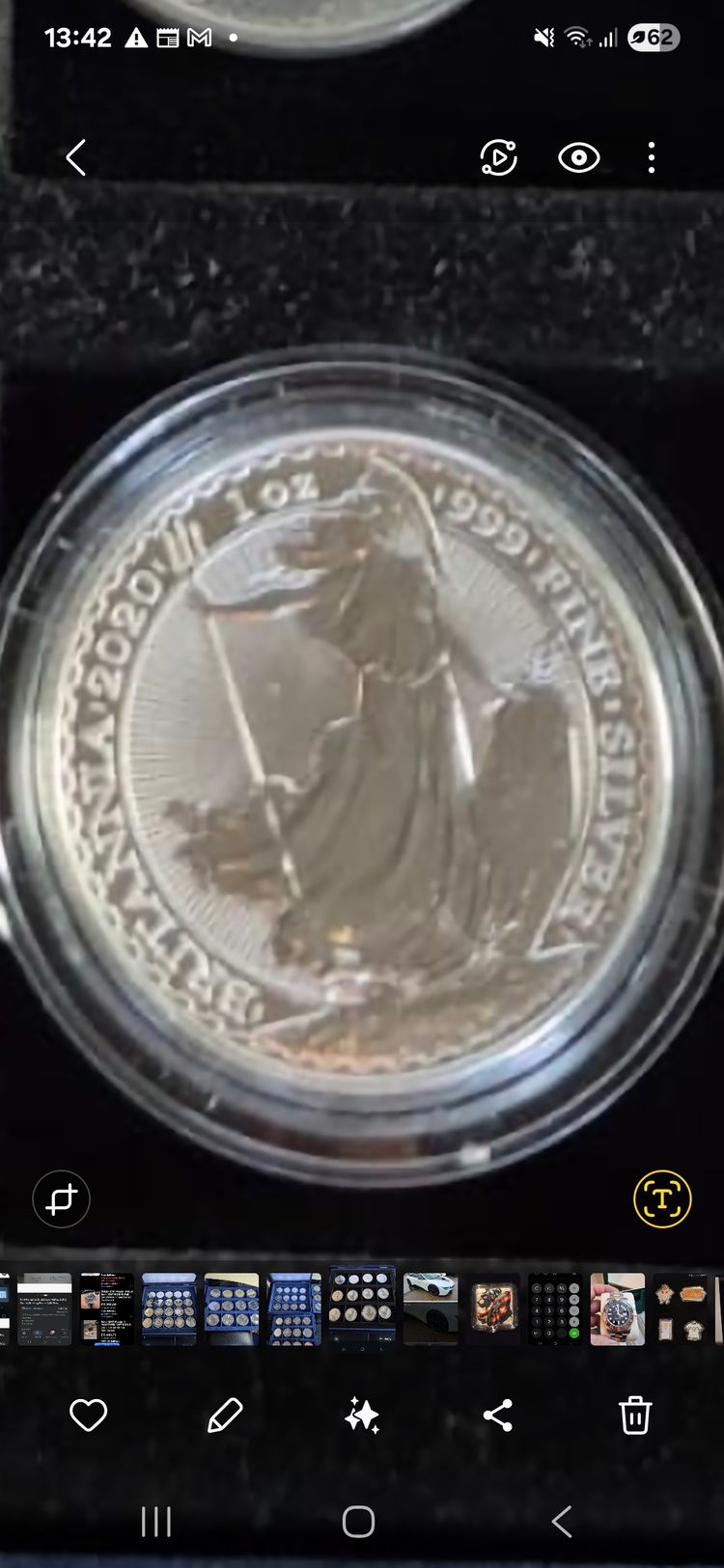 1oz 999 Silver brittannia Coin