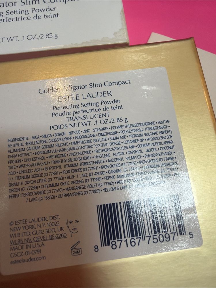 Estée Lauder Golden Alligator Compact Perfecting Setting Powder Translucent BNIB image 3