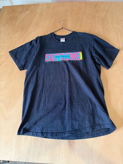 Supreme Black Graphic T-Shirt 1755 taille M
