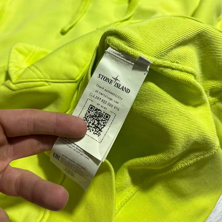 Stone Island Pullover Lime Hoodie image 3