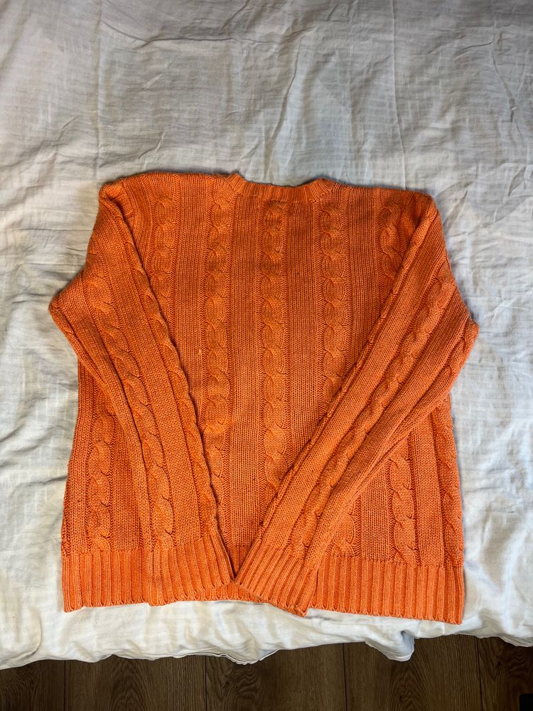 Polo By Ralph Lauren Orange Cable Knit Sweater 4