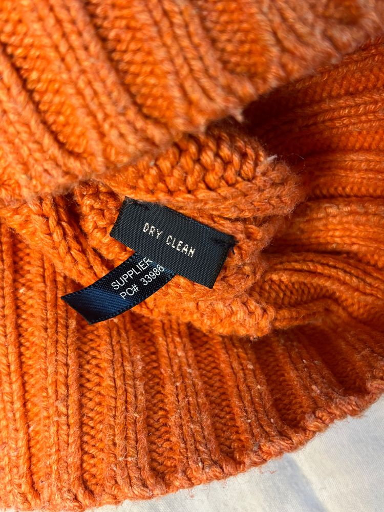 Polo By Ralph Lauren Orange Cable Knit Sweater 3