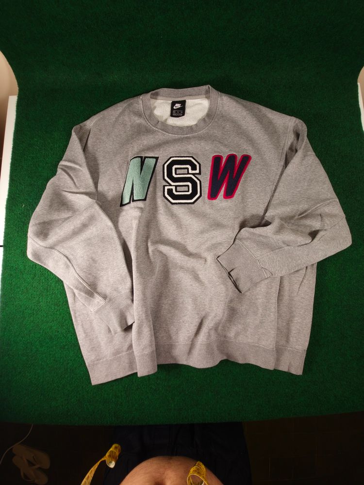 Nike Grey Sweatshirt With Nsw Letters imagen 1