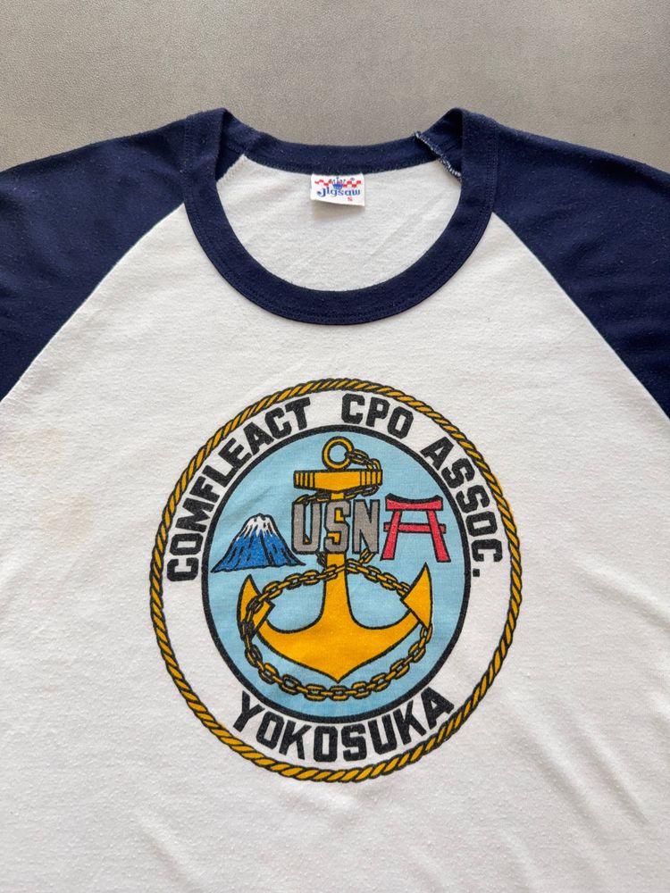 1980s Commander Fleet Activities Yokosuka raglan tee (M) image 3