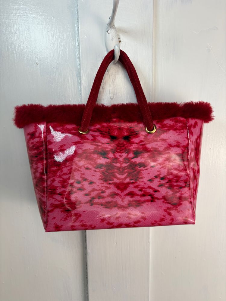 Roberto Cavalli Vintage 2001 Roberto Cavalli Red Fur-Trimmed hand Bag product image