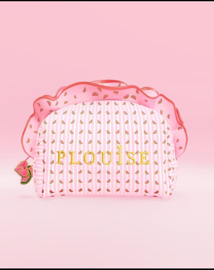 Other Pink Cosmetic Bag With Ruffle And Gold Text product image