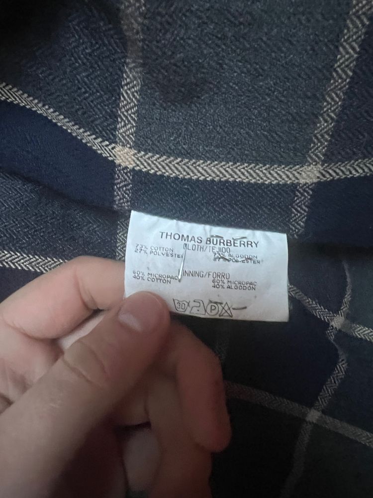 Thomas Burberry Beige Corduroy Toggle Coat With Hood obraz 6