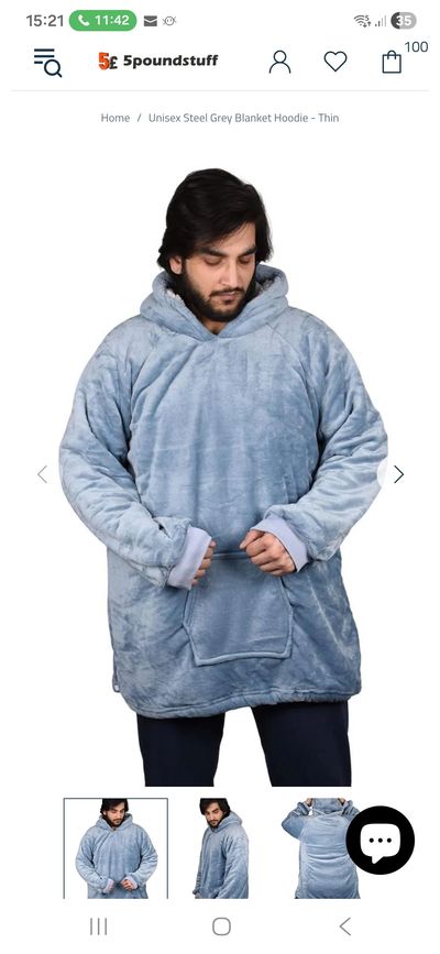 Steel Grey Blanket Hoodie