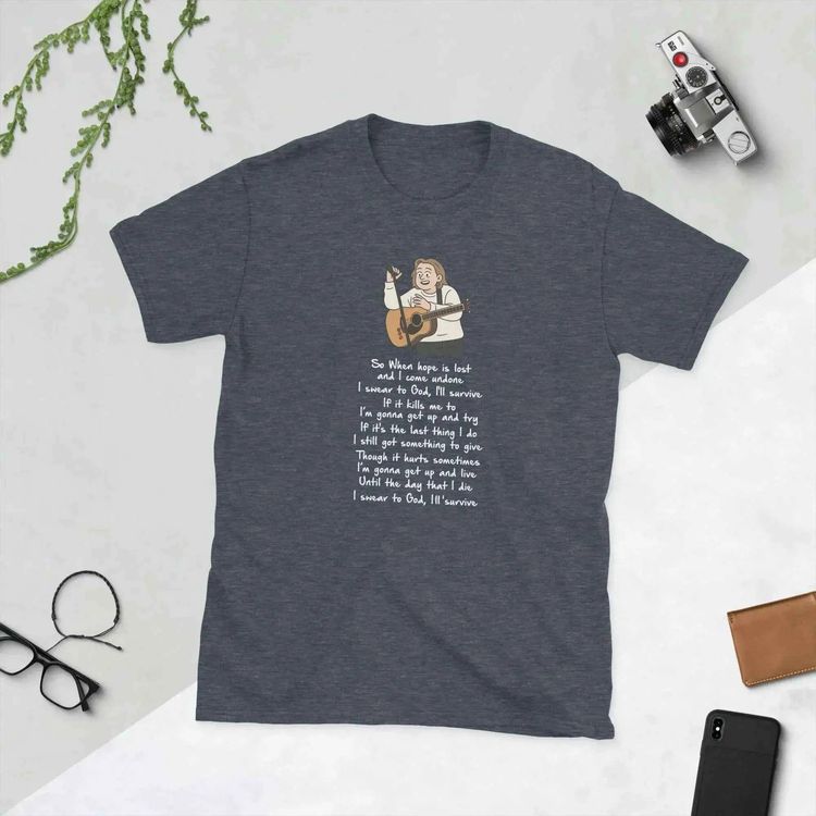 Lewis Capaldi Survive Lyrics Unisex Cotton Blend Shirt image 4
