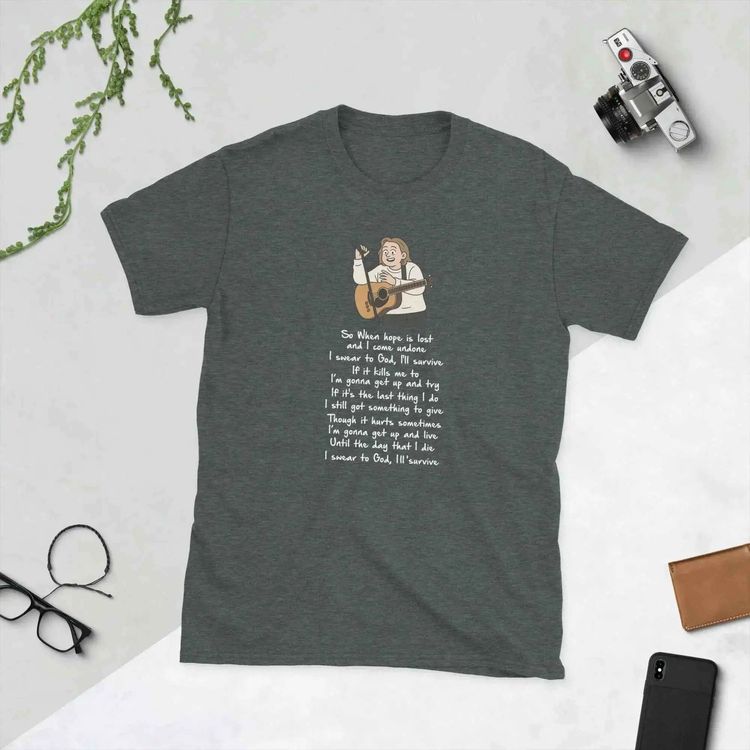 Lewis Capaldi Survive Lyrics Unisex Cotton Blend Shirt image 3