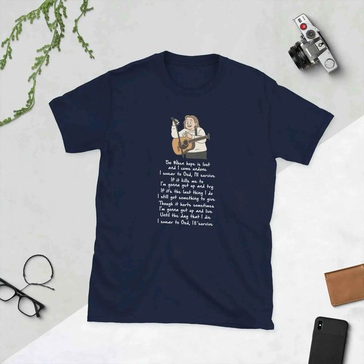 Lewis Capaldi Survive Lyrics Unisex Cotton Blend Shirt image 6
