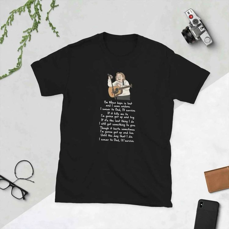 Lewis Capaldi Survive Lyrics Unisex Cotton Blend Shirt image 1