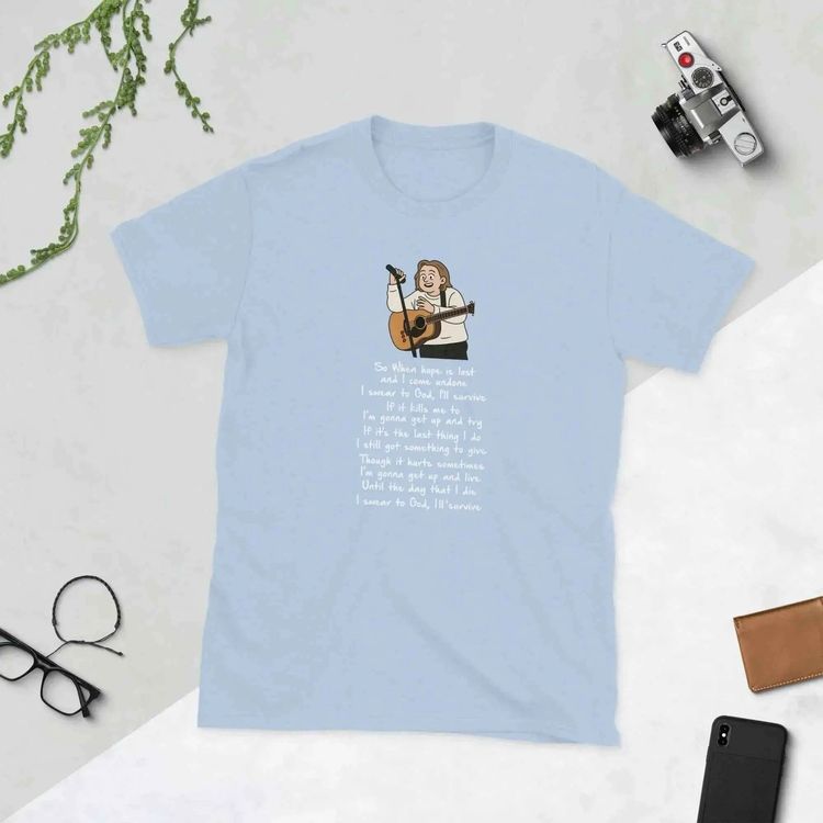 Lewis Capaldi Survive Lyrics Unisex Cotton Blend Shirt image 5