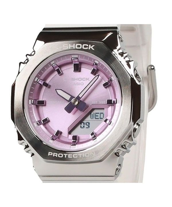 Casio G-Shock Analog Digital Bio-Based Resin Strap Pink Dial Quartz GM-S2110-7A6 200M Women's Watch image 3