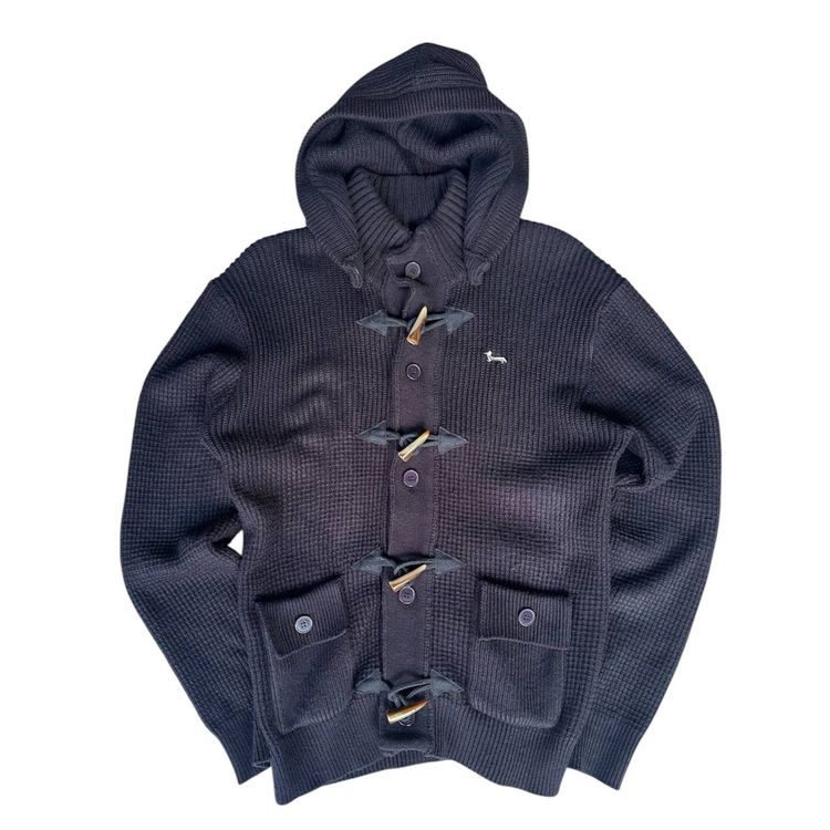 Harmont & Blaine Hooded Toggle Cardigan Sweater Vintage Uomo (XXL)