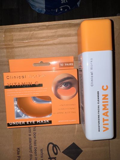 Clinical Works Vitamin C Under Eye Mask And Moisturizing Facial Cleanser