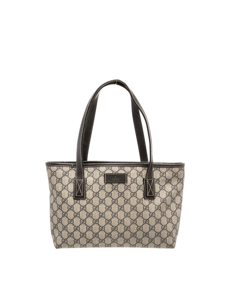 Gucci Gucci Borsa Shopper Canvas GG Supreme e Pelle Marrone — Pre-owned Autentica product image