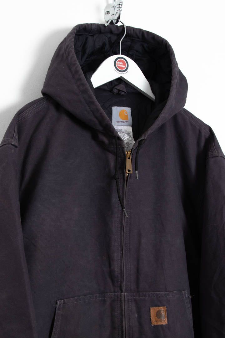 Carhartt J247 Duck Canvas Active Hooded Jacket (L) image 4