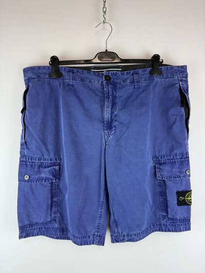 Blue Stone Island cargo shorts