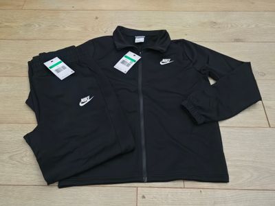 Nike Black Tracksuit Jacket And Pants Nike Sportswear Tracksuit Pants Black Bottoms FD3067-010 Kids Size X-Large🔥