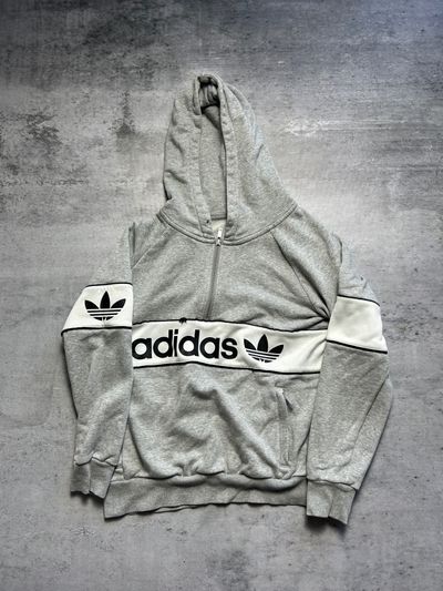 Adidas Grey Half-Zip Hoodie