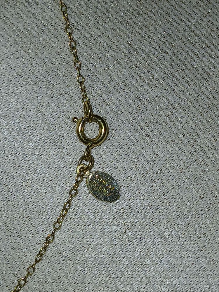 Signed Avon Elegant V-Shape Loop Solitaire Pendant Necklace 8