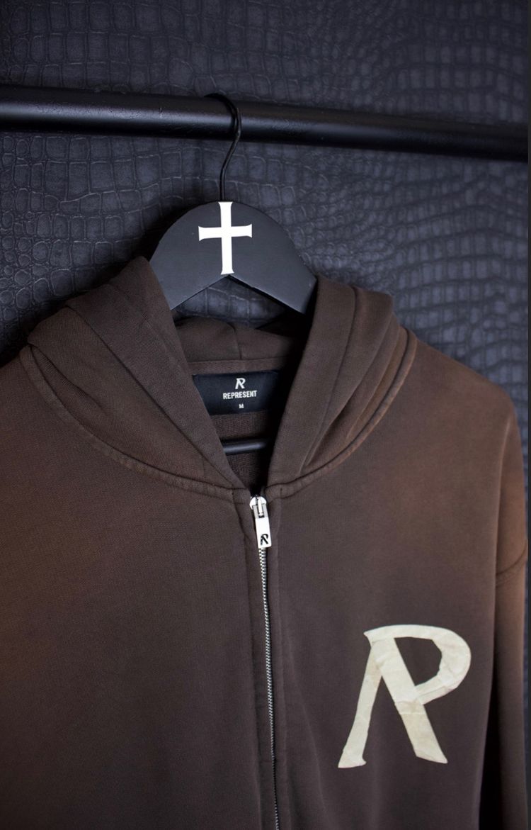 Represent Brown Zip-Up Hoodie image 2