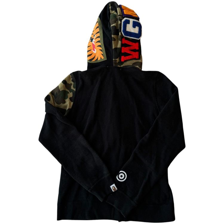 A Bathing Ape BAPE 1st camo green black shark full zip hoodie image 7