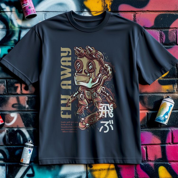 Fly Away Robot T-Shirt - Funny and US image 3