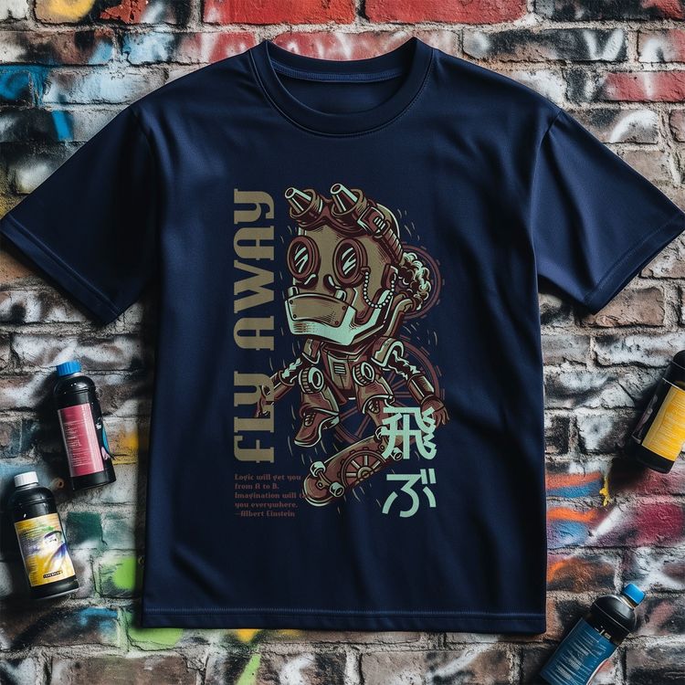 Fly Away Robot T-Shirt - Funny and US image 2
