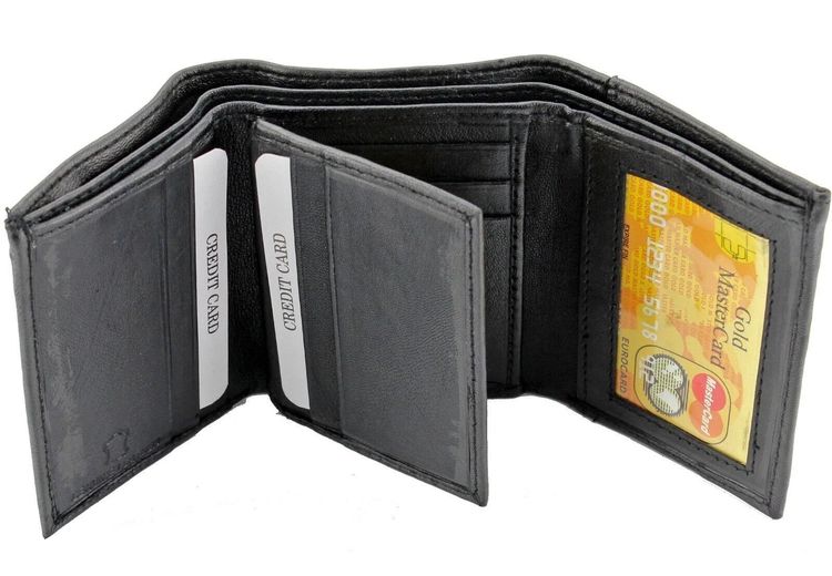 Black Leather Wallet obraz 2