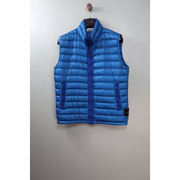 Stone Island Blue Garment Dyed Down Gilet