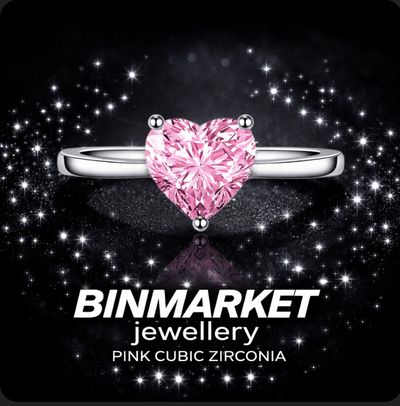 Binmarket Pink Cubic Zirconia Ring